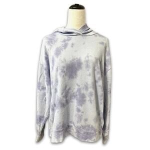 Melrose And Market Hoodie Sweatshirt Tie Dye Long Sleeve Pullover Blue/Purple L